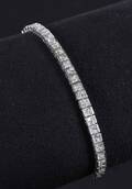 Tennisarmbånd, 14 kt. hvidguld med diamanter, 3.47 ct.