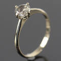 Solitaire ring af 14 kt. guld med brillant 1.00 ct.