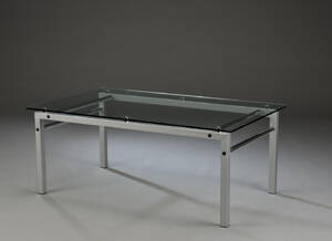 Sofabord med glasplade. 