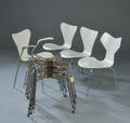 Arne Jacobsen. Diverse dele til spisestole, Grand Prix og Syveren 15