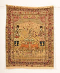 Figural persisk Kerman tæppe, 158x128 cm.
