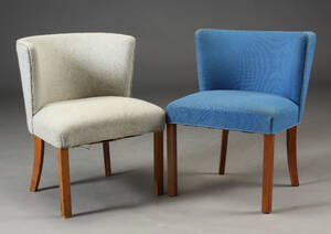 Fritz Hansen m.fl. To stole betrukket med uld 2
