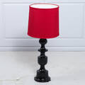 BORDSLAMPA, svart porslin
