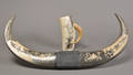 Bøffelhorn og bæger af horn. 1900-tallet. 2