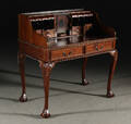 Skrivbord, mahogny, Chippendalestil