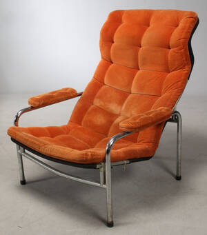 Ukendt møbelproducent. Lænestol med rørstel. Denne vare er sat til omsalg under nyt varenummer 4083991