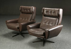 Dansk møbelproducent. Par lænestole, 1960erne. 2