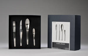 Georg Jensen. Bestik af mat rustfrit stål, Arne Jacobsen 48