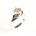 Solitaire ring, 14 kt hvidguld