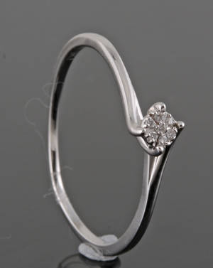 Ring set with diamonds approx. 0.02ct