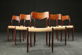 N.O. Møller. Fem stole af rio palisander, model 71 5 