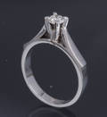 Diamant solitairering, ca. 0.31 ct