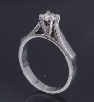 Diamant solitairering, ca. 0.31 ct