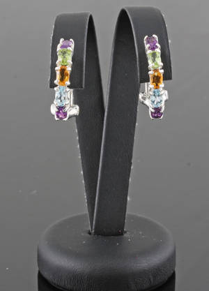 Multigem color Earrings 2.