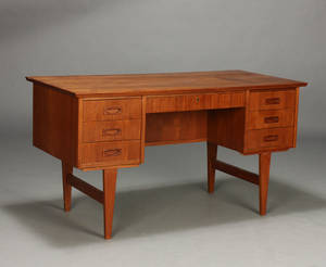 Dansk møbelproducent, skrivebord, teaktræ
