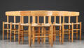 Børge Mogensen. Otte shaker stole, model J39 8