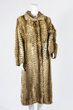 Pelzmantel, Wildkatze, Länge 120 cm, Gr. 40  42