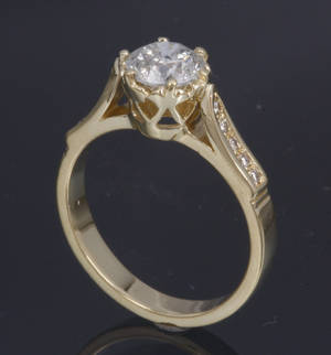 Diamantring, ca. 1.45 ct
