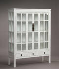 Vitrineskab, hvid antikbemaling 