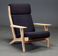 Hans J. Wegner. Højrygget lænestol GE-290A.  