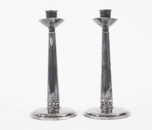 Ljusstakar ett par, silver, Tesi, 1964