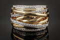 Brillantring af guld 18 kt., i alt ca. 0.38 ct.