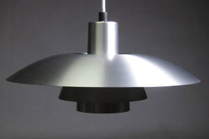 Poul Henningsen PH 43 pendel af børstet aluminium