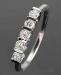 Alliance ring with  brilliant cut diamonds 0.40ct 