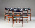 Kai Kristiansen. Seks stole, teak og skai. 6 