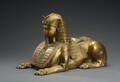 Sphinx figur af messing. 