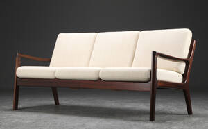 Ole Wanscher, tre-pers. sofa, mahogni, model Senator