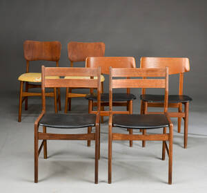 Samling stole af teak 6